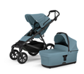 Športový kočík Thule Urban Glide 4W Mid Blue + modra korbička