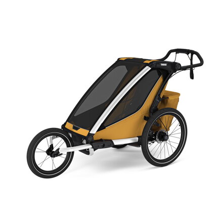 Detský cyklovozík Thule Chariot Sport 2 Single Natural Gold + Jogging Kit