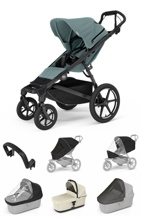 Športový kočík Thule Urban Glide 4W Mid Blue 7 in 1 béžová korbička
