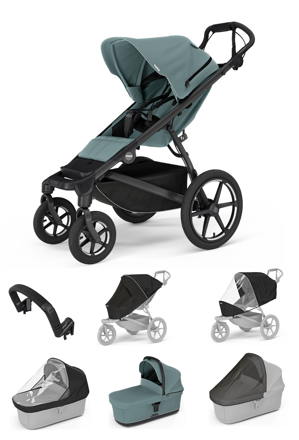 Športový kočík Thule Urban Glide 4W Mid Blue 7 in 1 modrá korbička