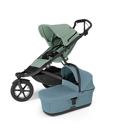 Športový kočík Thule Urban Glide 3 Mist Green + modrá korbička