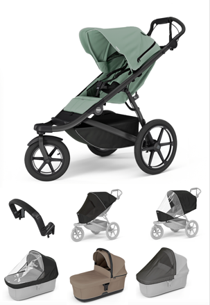 Športový kočík Thule Urban Glide 3 Mist Green 7 in 1 Taupe