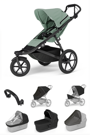 Športový kočík Thule Urban Glide 3 Mist Green 7 in 1 Black