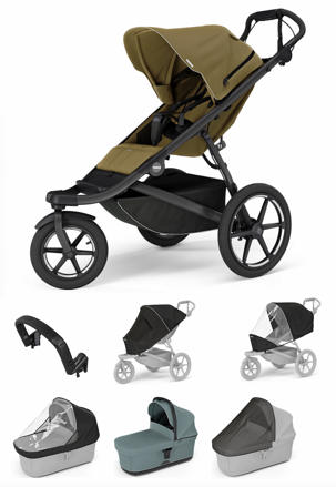 Športový kočík Thule Urban Glide 3 Nutria Green 7 in 1 Blue