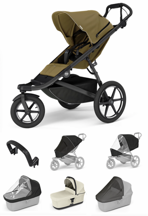 Športový kočík Thule Urban Glide 3 Nutria Green 7 in 1 Beige