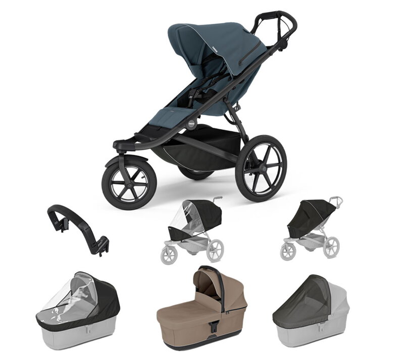 Športový kočík Thule Urban Glide 3 Dark Slate 7 in 1 tmavo hnedá korbička