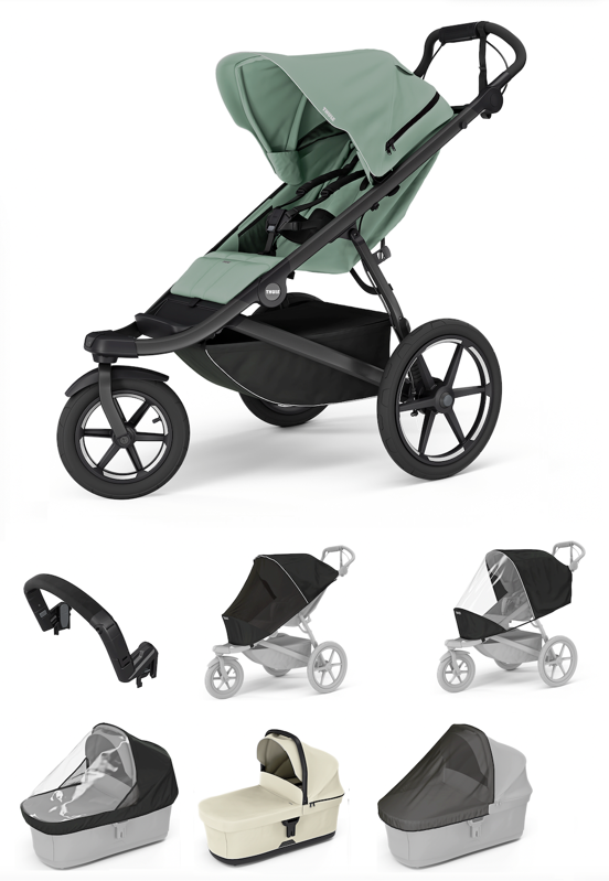 Športový kočík Thule Urban Glide 3 Mist Green 7 in 1 Beige Športový kočík Thule Urban Glide 3 Mist Green 7 in 1 Beige