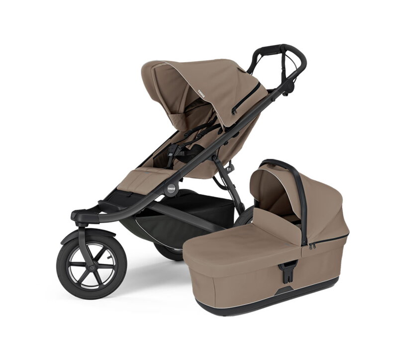 Športový kočík Thule Urban Glide 3 Tinted Taupe + hnedá korbička
